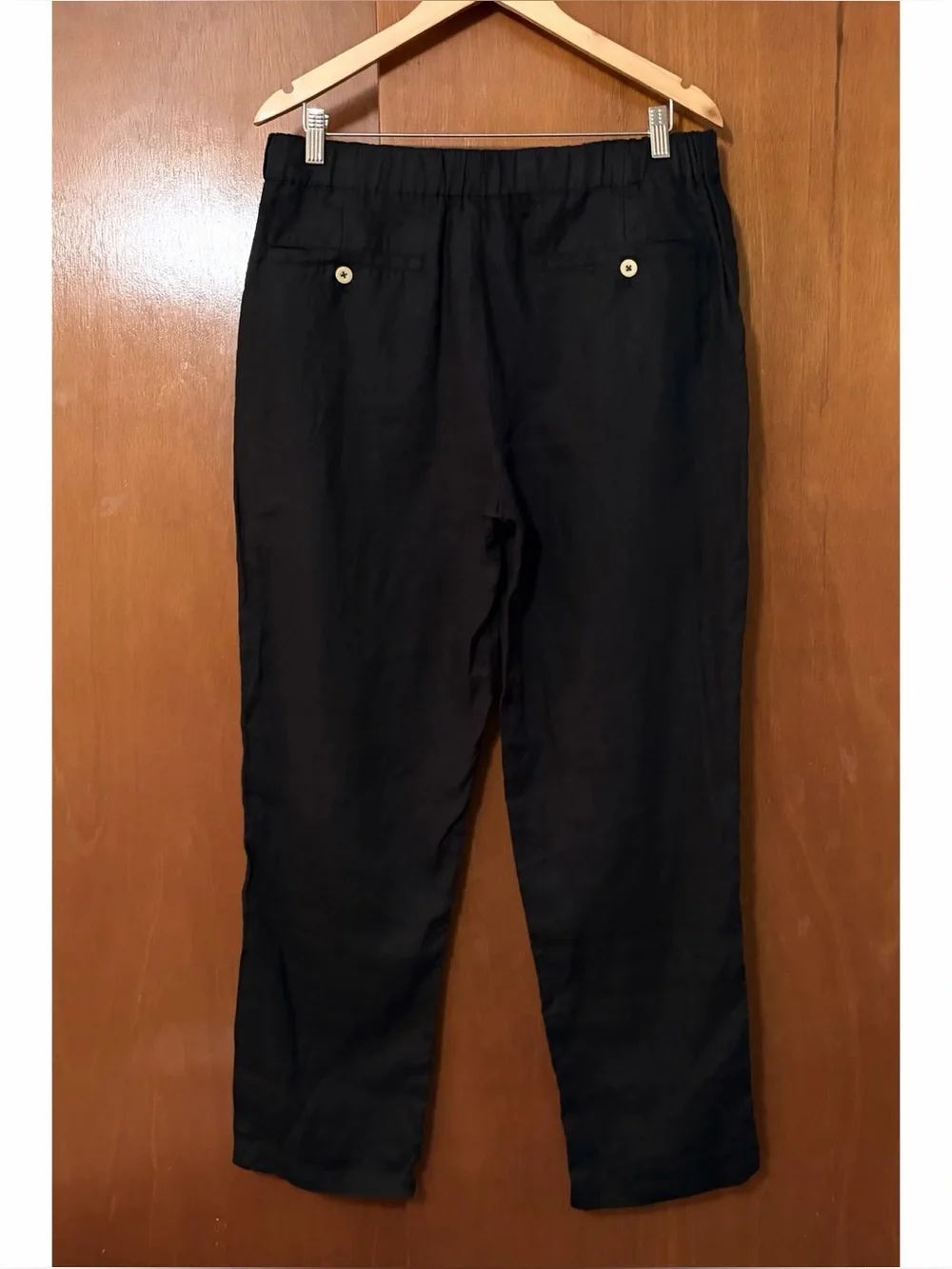 Quince Men’s 100% European Linen Pants Black